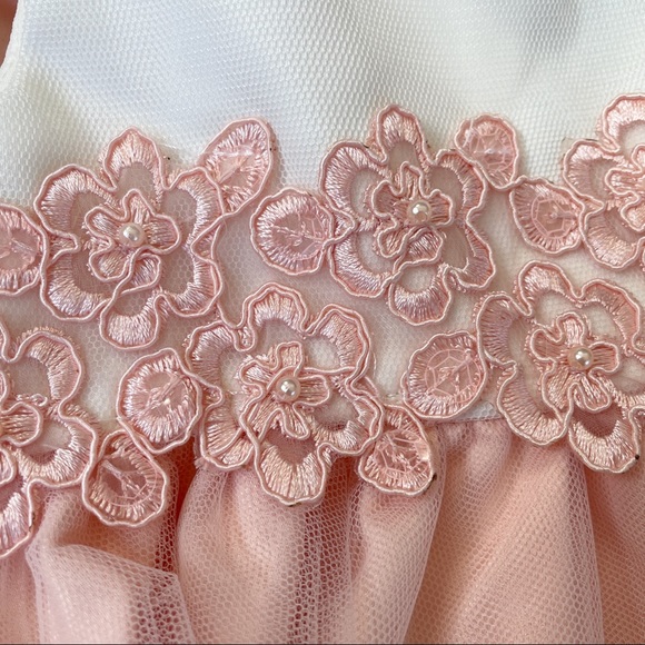 RARE EDITIONS || Toddler pink peach special occasion dress 18 mo - NWT - Picture 3 of 4